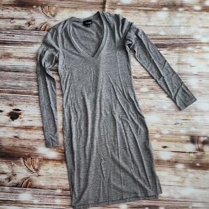 Wilfred Heather Gray Long Sleeve Dress